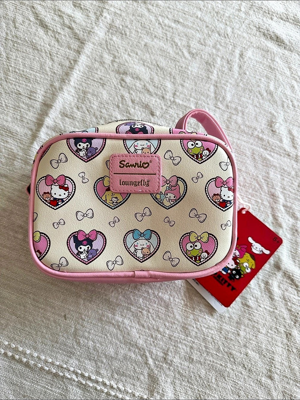 NWT Sanrio Loungefly Hello Kitty & Friends Crossbody Bag Pink & White Crossbody